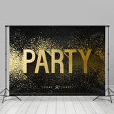 Personalisiert Gold Funkeln 50 Geburtstag Party Hintergrund